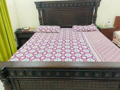 Double bed of pure wood