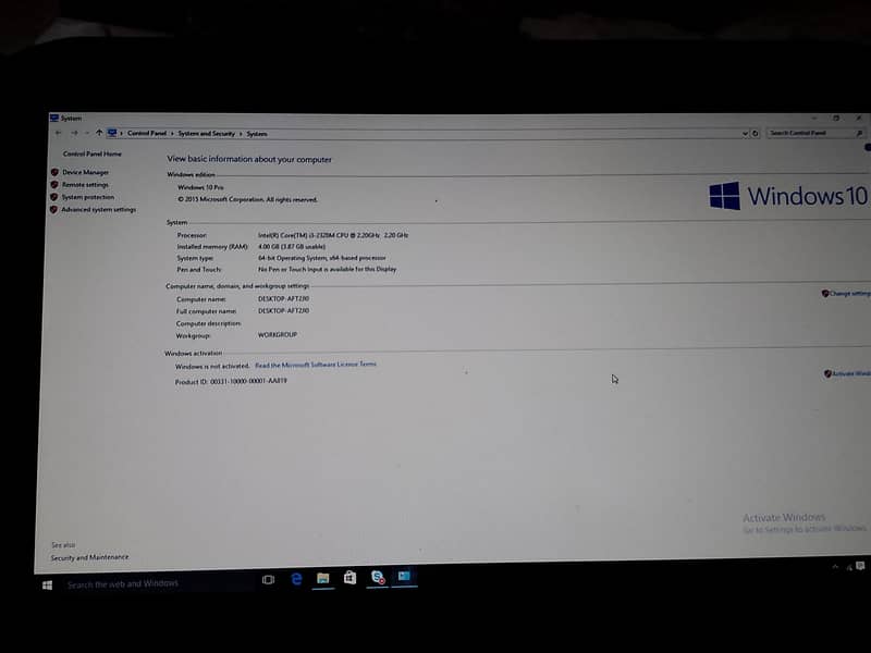 Dell laptop core i3 4/256 7