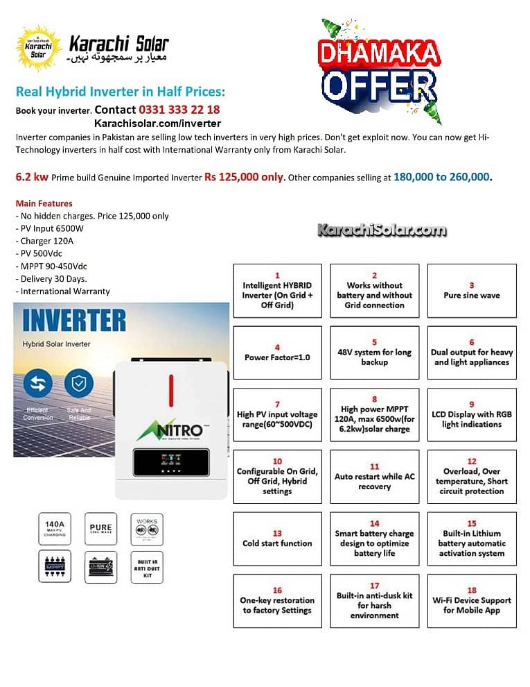 10.2Kw Japanese Hybrid Inverter Rs 250,000 | Save 1.5 lakh | Order NOW 3
