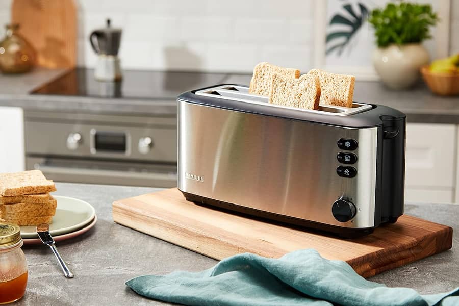 2509 Automatic 4-Slice Long Slot Toaster, 1400 W, Stainless Steel C504 1