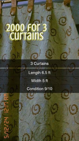 3curtains available 
length 6.5
width 5
condition 9/10 4