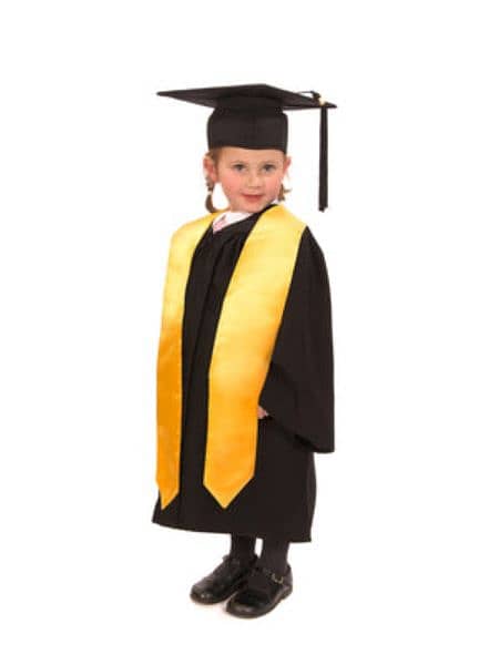 kids graduation gown cap tassel and sash full set 2