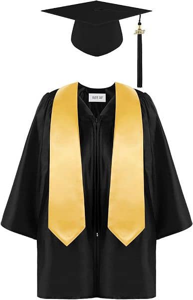 kids graduation gown cap tassel and sash full set 5