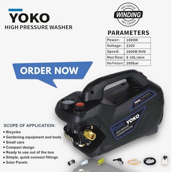 Yoko High Pressure car Washer 200 Bar 0