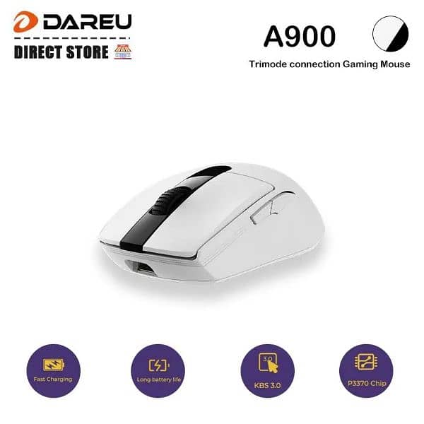 Dareu 3 in 1 mouse Bluetooth, 2.4G Wireless & Wired (No Delivery) 0