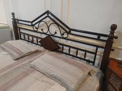 King size iron Bed with Metress
