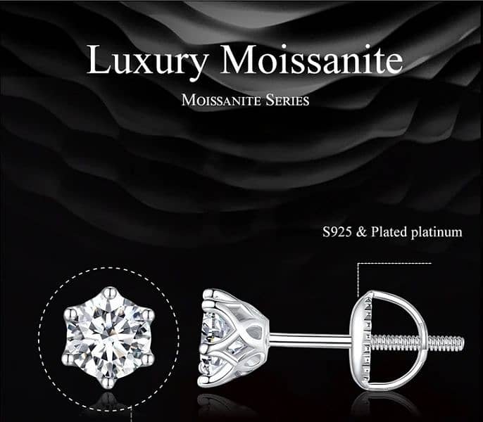 4CT Moissanite Jewelry Sets VVS Diamond Halo Flower Necklace 1