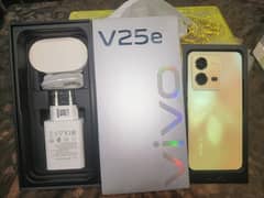 VIVO V25E 8+8gb 128Gb condition like a new box pack