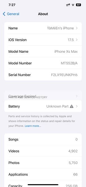 iPhone xs max Daul PTA approved 256gb 5