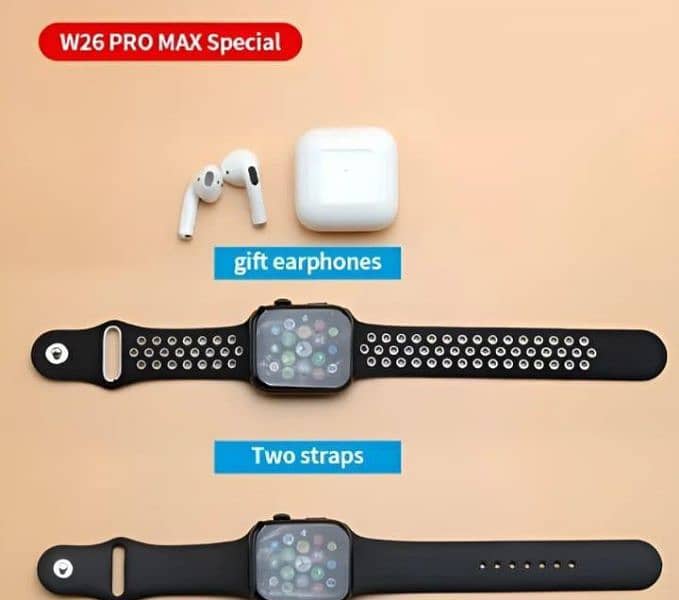 w26 Pro max Smartwatch & Airpods 2