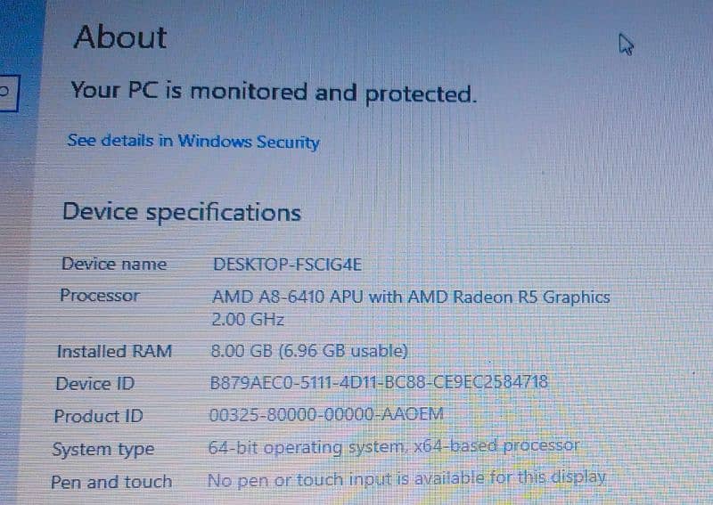 Lenovo G 50 45 
AMD A8 6410 APU 3