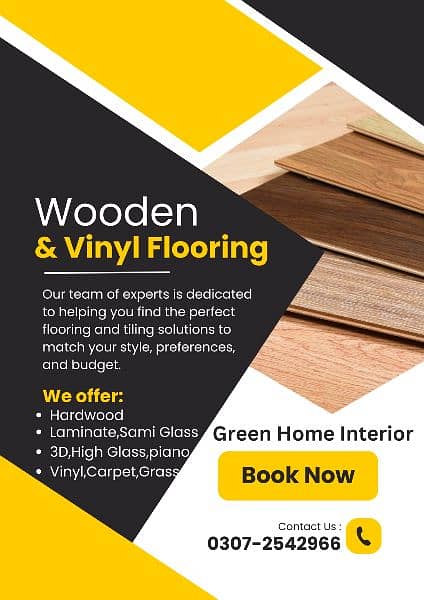 Wooden Floor, Vinyl Floor, PVC Wall Panel, Blind, WPC Panel ,Wallpaper 10