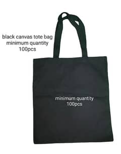 Black canvas tote bags plain