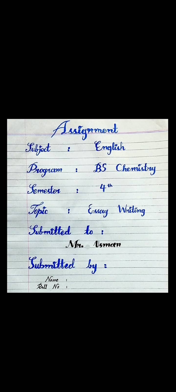 Handwritten assignment work 13