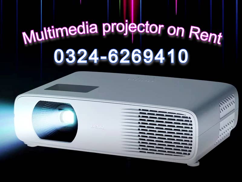 HD Projector on rent with 8x6 Screen 0
