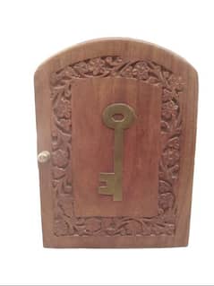 Beautiful Wooden Key Box  Unique Design Single Door Sheesham Wood