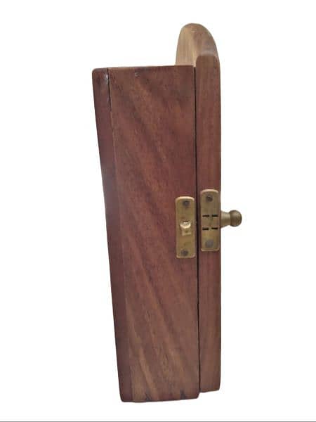 Beautiful Wooden Key Box  Unique Design Single Door Sheesham Wood 4