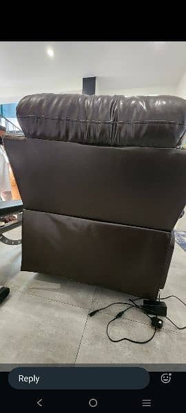 Maverick Sofa Recliner Power in Brown Leatherette 1