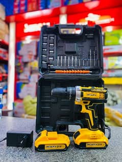 21v Cordless Drill with Two batteries and Hammering Functiin