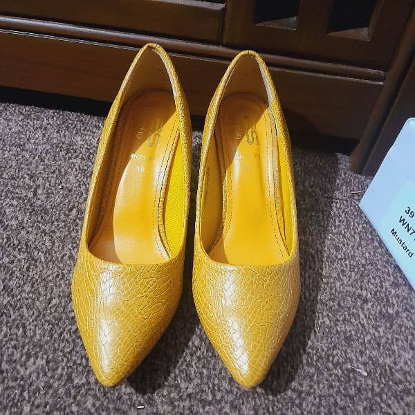 Formal Heels(Brand: Style, Colour: Mustard) 1