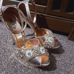 Bridal Shoes (Brand: Heels, Colour: Peach)