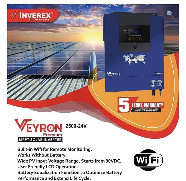 Inverex Veyron II Premium 2.5KW-24V MPPT Solar Inverter 0