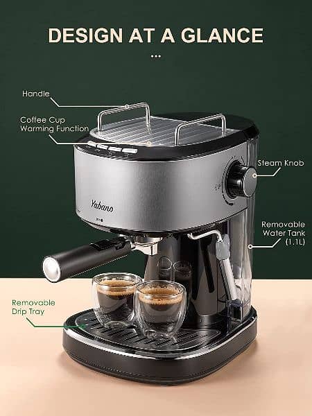 Yabano Express Coffee Machine for Espresso and Cappuccino 1