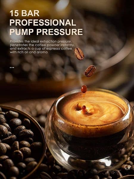 Yabano Express Coffee Machine for Espresso and Cappuccino 5