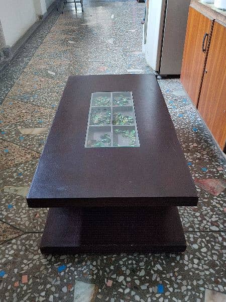 solid wooden center table in good condition 1