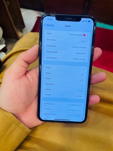 iphone 11 pro max 64Gb Pta approved with box 8