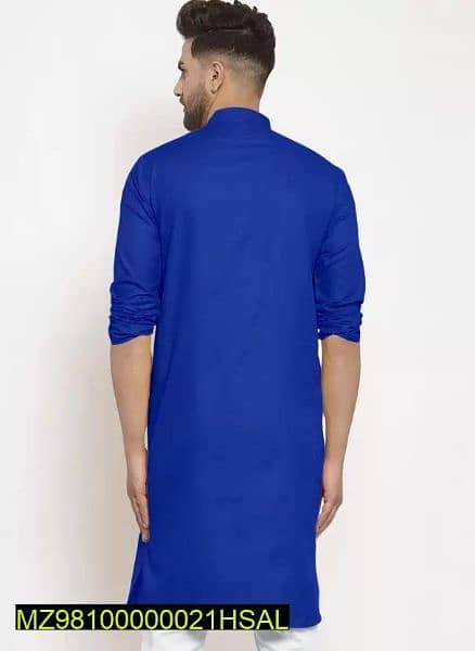 2 pcs Men's stitched cotton plain kurta pajama 4