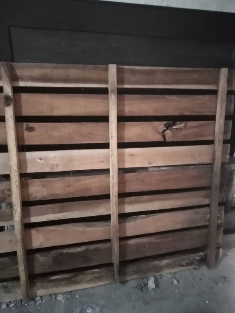 Wooden Single Bed with Mattress in Good Condition 4