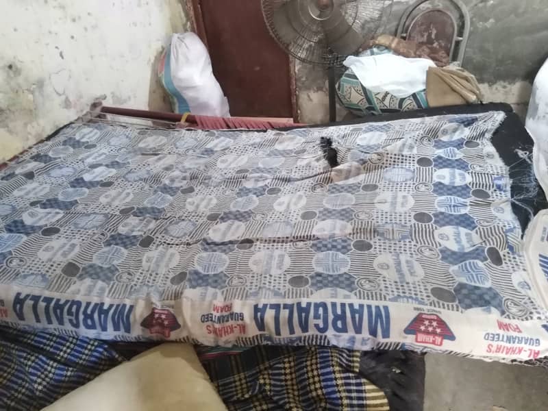 Wooden Single Bed with Mattress in Good Condition 7