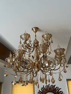 Fancy Chandelier with Two Wall Lights