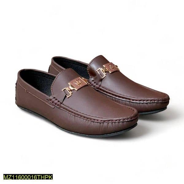 Men's synthetic leather loafers 0