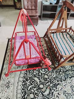 Kids Furniture Swings, Babay wooden and iron cradle