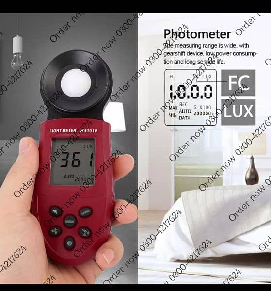 AC Digital Mini Lux Light Red Meter Light Intensity Meter air 1