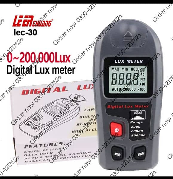 AC Digital Mini Lux Light Red Meter Light Intensity Meter air 17
