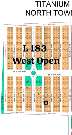 Plot No. L-183 West open Plot North Town Residency Titanium Block 0