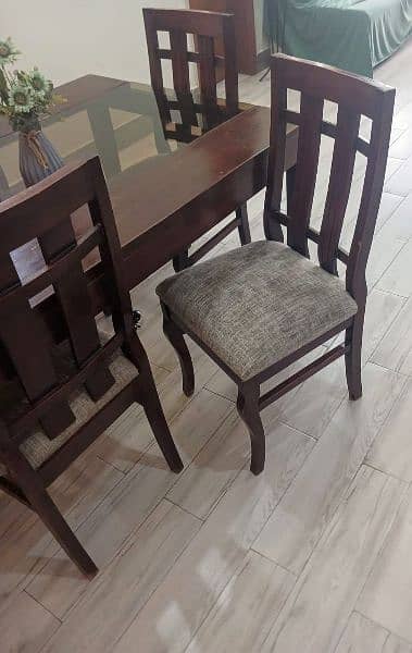PURE SHESHAM WOOD DINNING TABLE WITH 6 CHAIRS 1