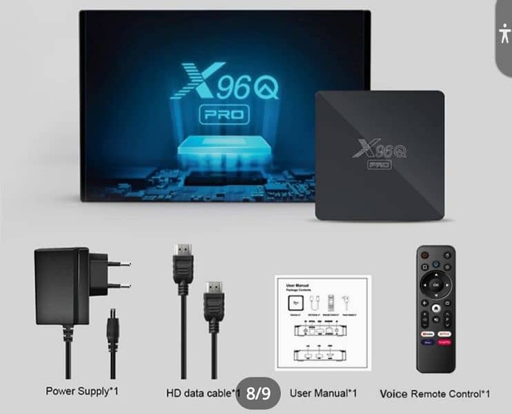 Original X96Q Pro Android TV Box 8GB ram 128 GB brand new box 4k 9