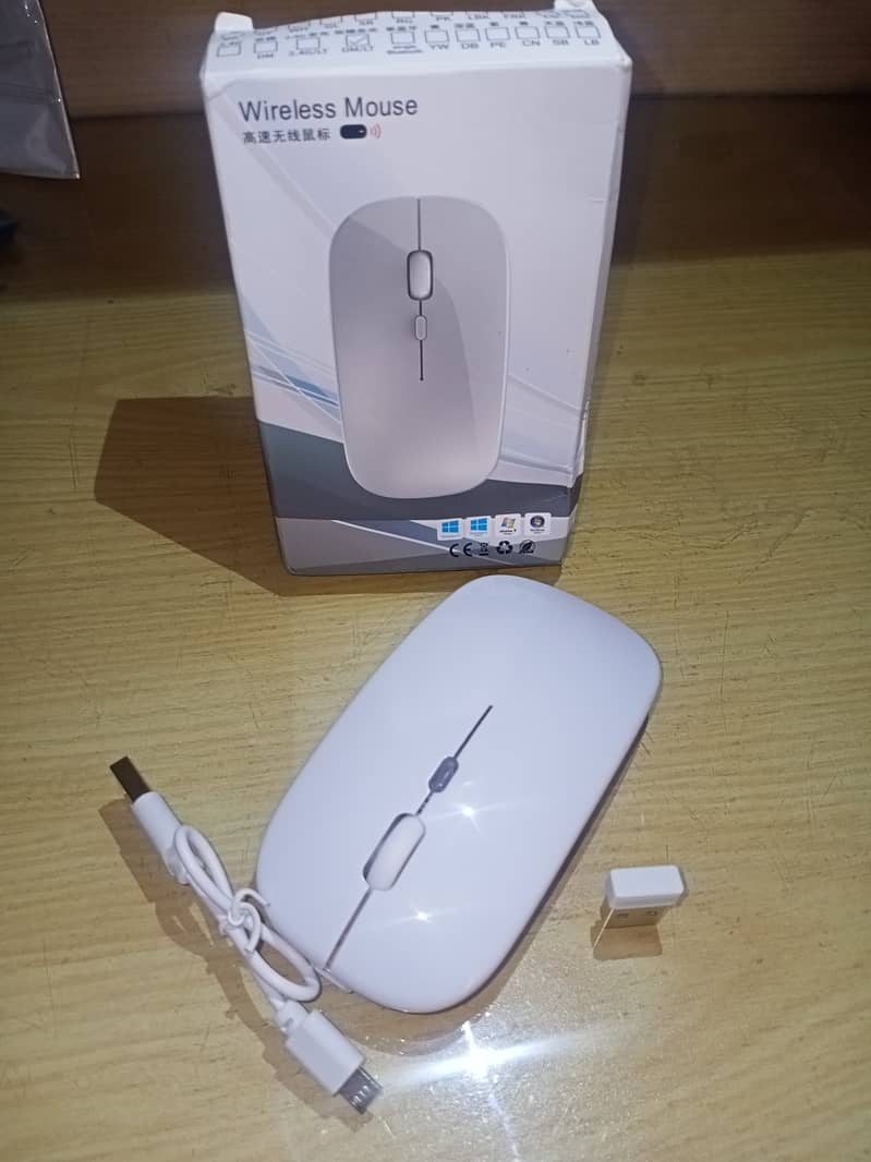 Rechargeable wireless mouse with multi color light, bluetooth 5