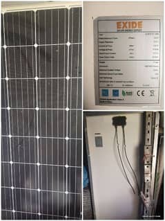 Exide 160 watt 2 solar panels available with stand