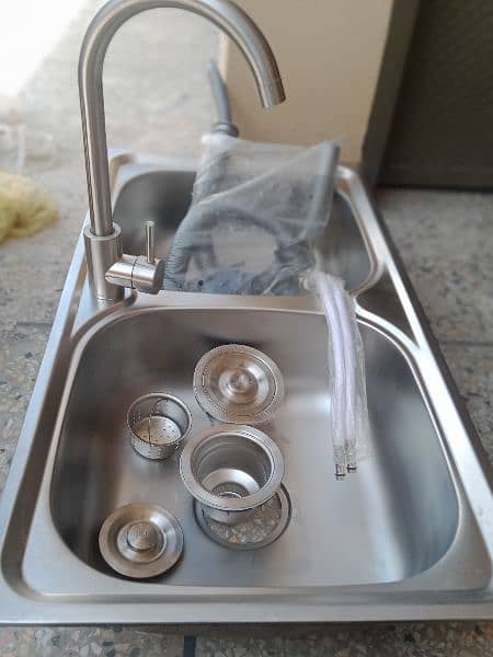 Kitchen Sink Double Bowl Drain Pipe Complete Set 2