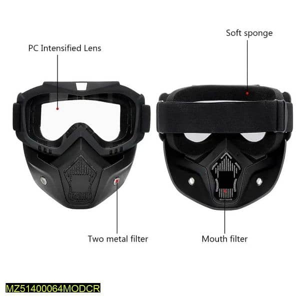 Bike Headlight mask | Face mask | Modification accessories 4