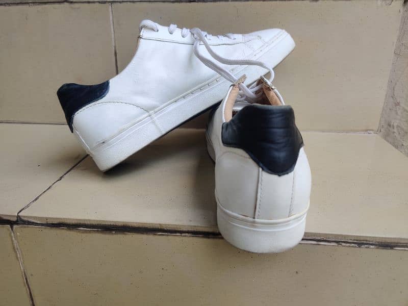 TOM TAYLOR WHITE LEATHER SNEAKERS 3