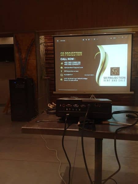 PROJECTOR, SCREEN ,SMD, SPEAKER ON A RENT 2