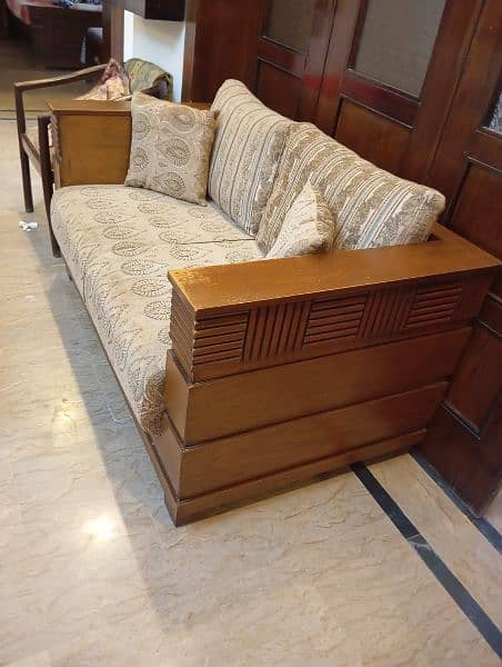 7-Seater Hash Wood Sofa for Sale! 4
