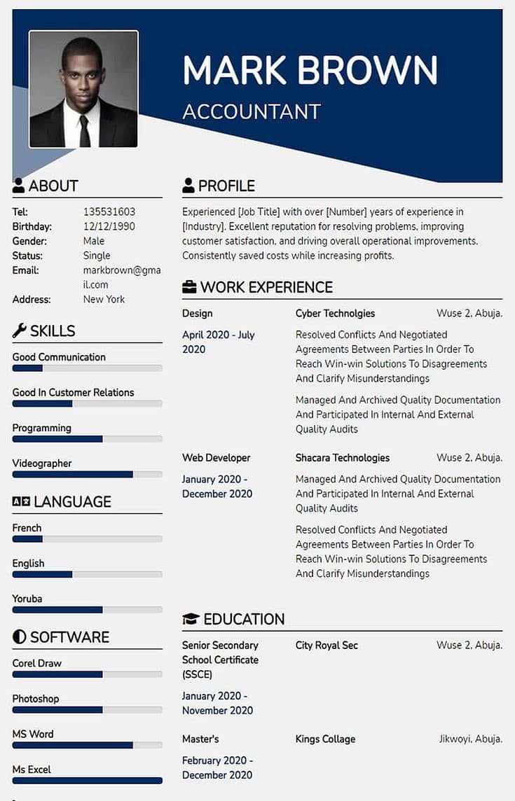Professional CV Resume Maker 0