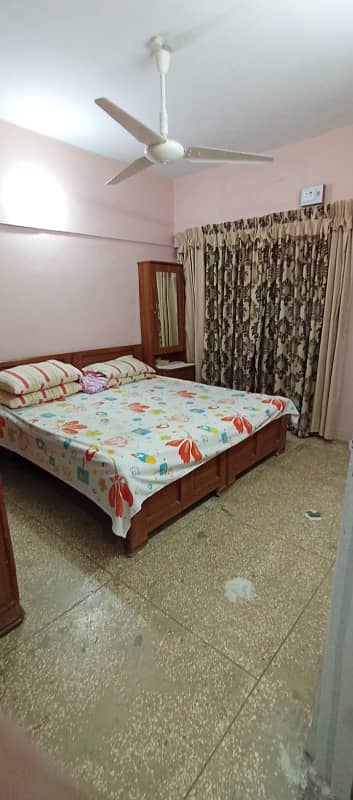 3 Bed Rooms Drawing Dinning Combine, 2nd Floor Chips Flooring, Pure West Open, Boundary Wall Project, Block K North Nazimabad 1